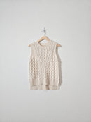 Cream Cable Knit Tank (S)