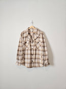 Neutral Plaid Shacket (2X)