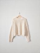 Cream Chunky Knit Sweater (L)