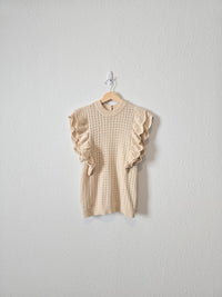 Button Back Knit Top (S)