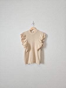 Button Back Knit Top (S)