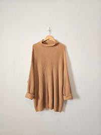 Camel Oversized Knit Sweater (XXL)