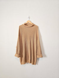 Camel Oversized Knit Sweater (XXL)