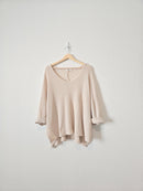 Zenana Waffle Slouchy Top (L/XL)