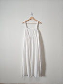 White Flowy Maxi Dress (M)