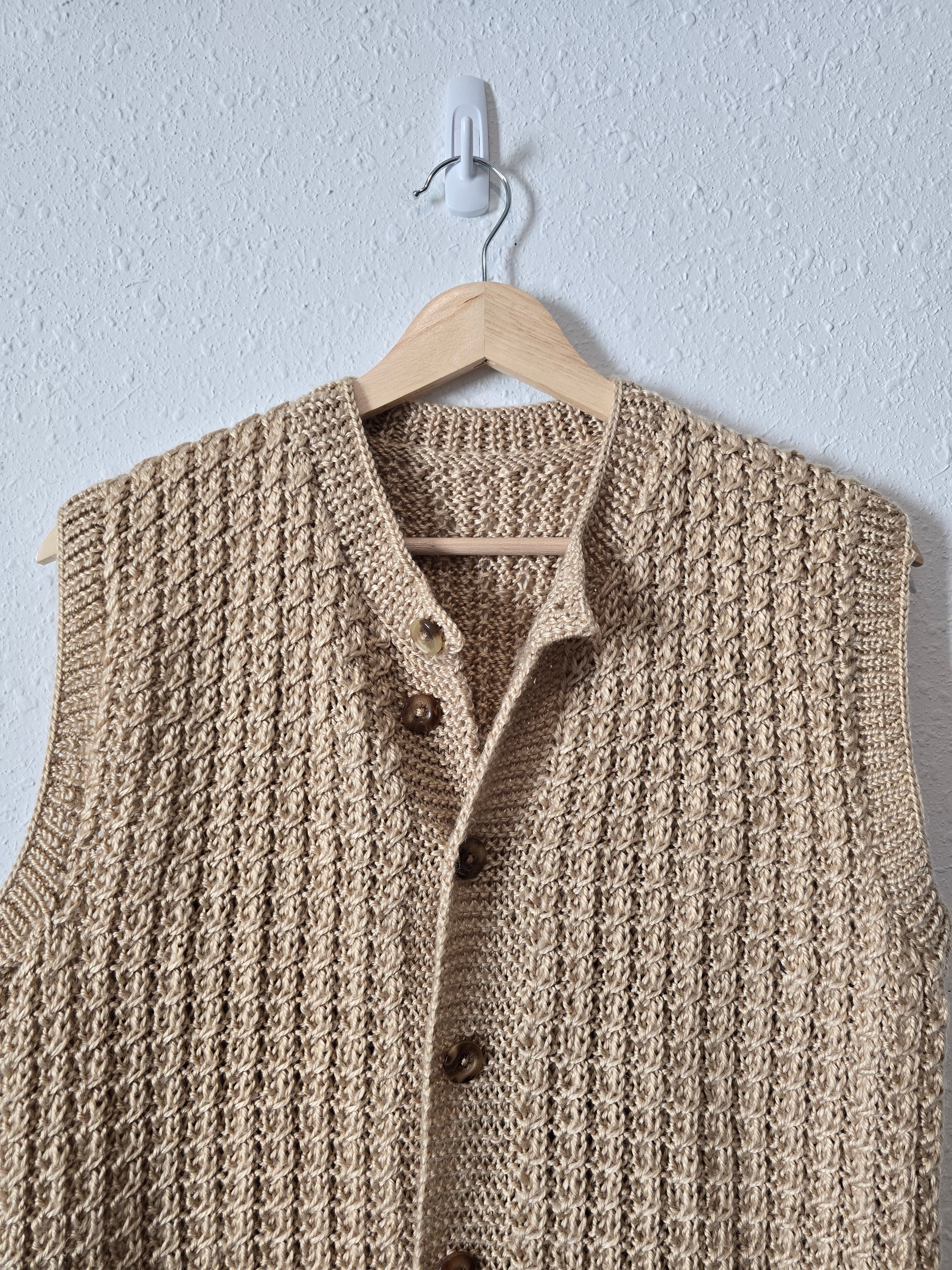 Handmade Textured Knit Vest (S/M)