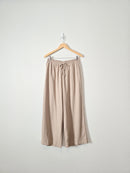 Linen Blend Wide Leg Pants (M)