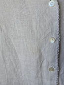 Vintage White Linen Button Up (2)