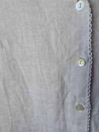 Vintage White Linen Button Up (2)