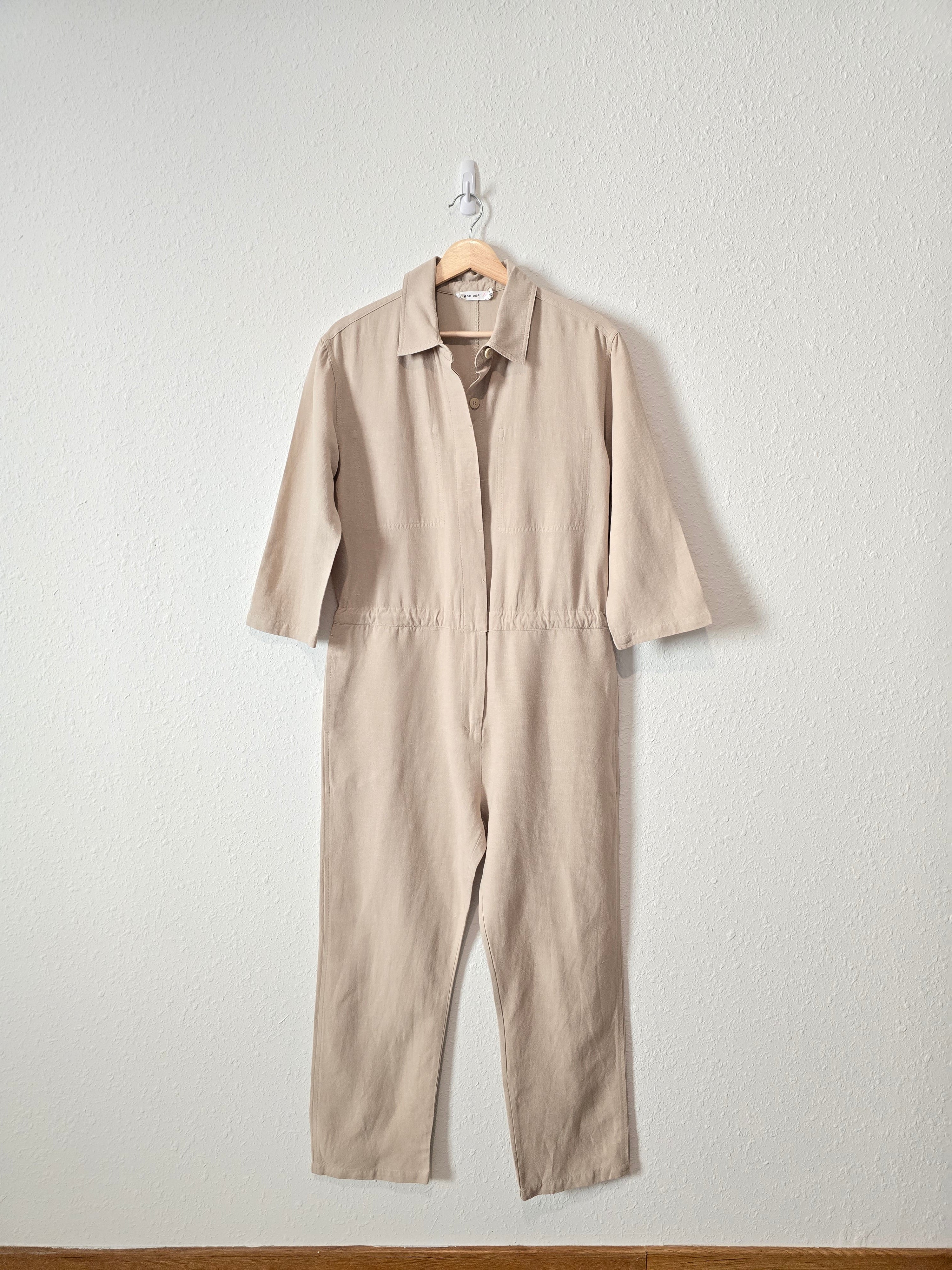 Mod Ref Straight Linen Jumpsuit (S)