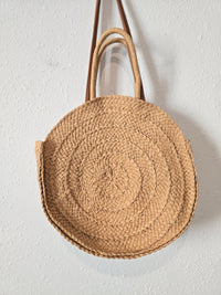 Raffia Straw Circle Bag