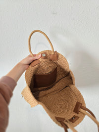 Raffia Straw Circle Bag