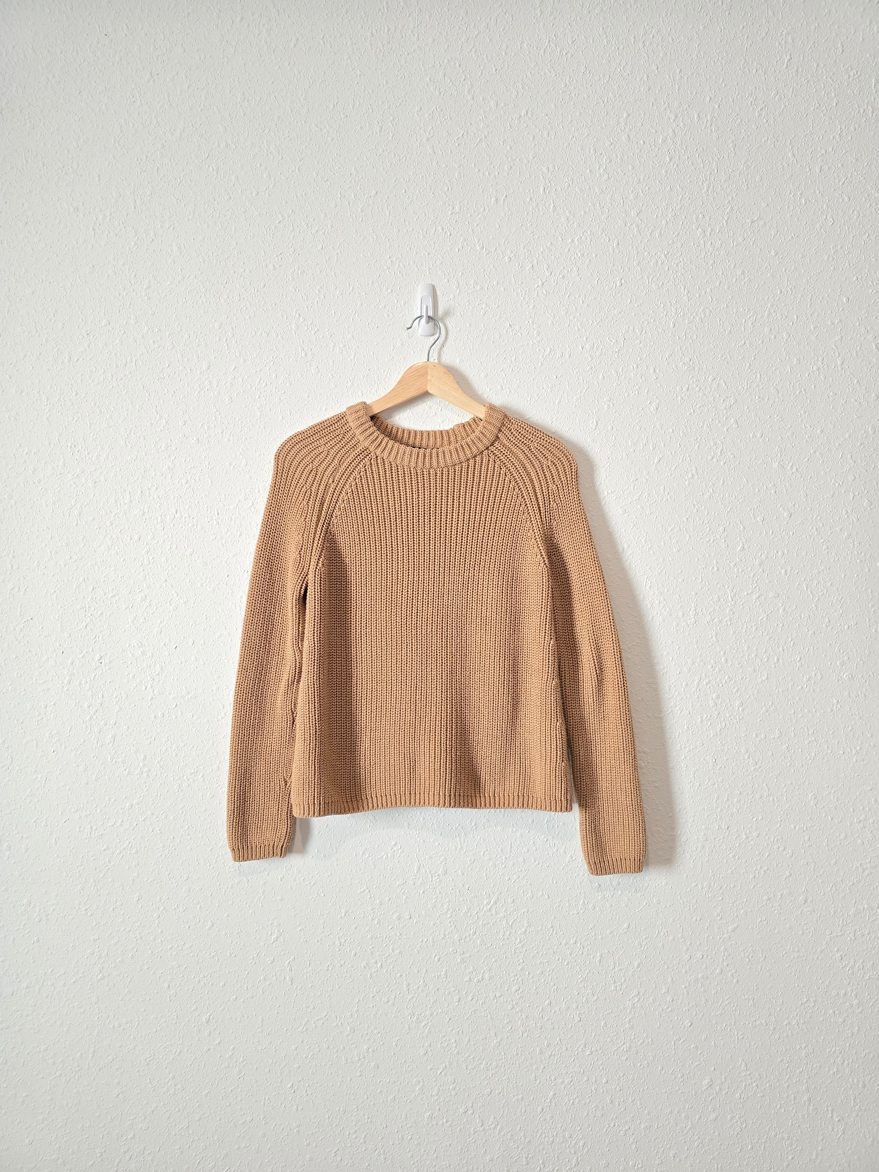 Quince Camel Cotton Sweater (S)