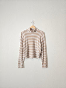 Striped Mockneck Tee (XXL)