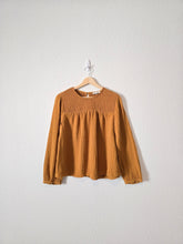 Load image into Gallery viewer, Madewell Mustard Gauze Top (L)
