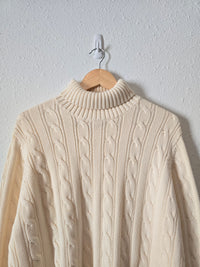 Vintage Cable Knit Turtleneck Sweater (2X)