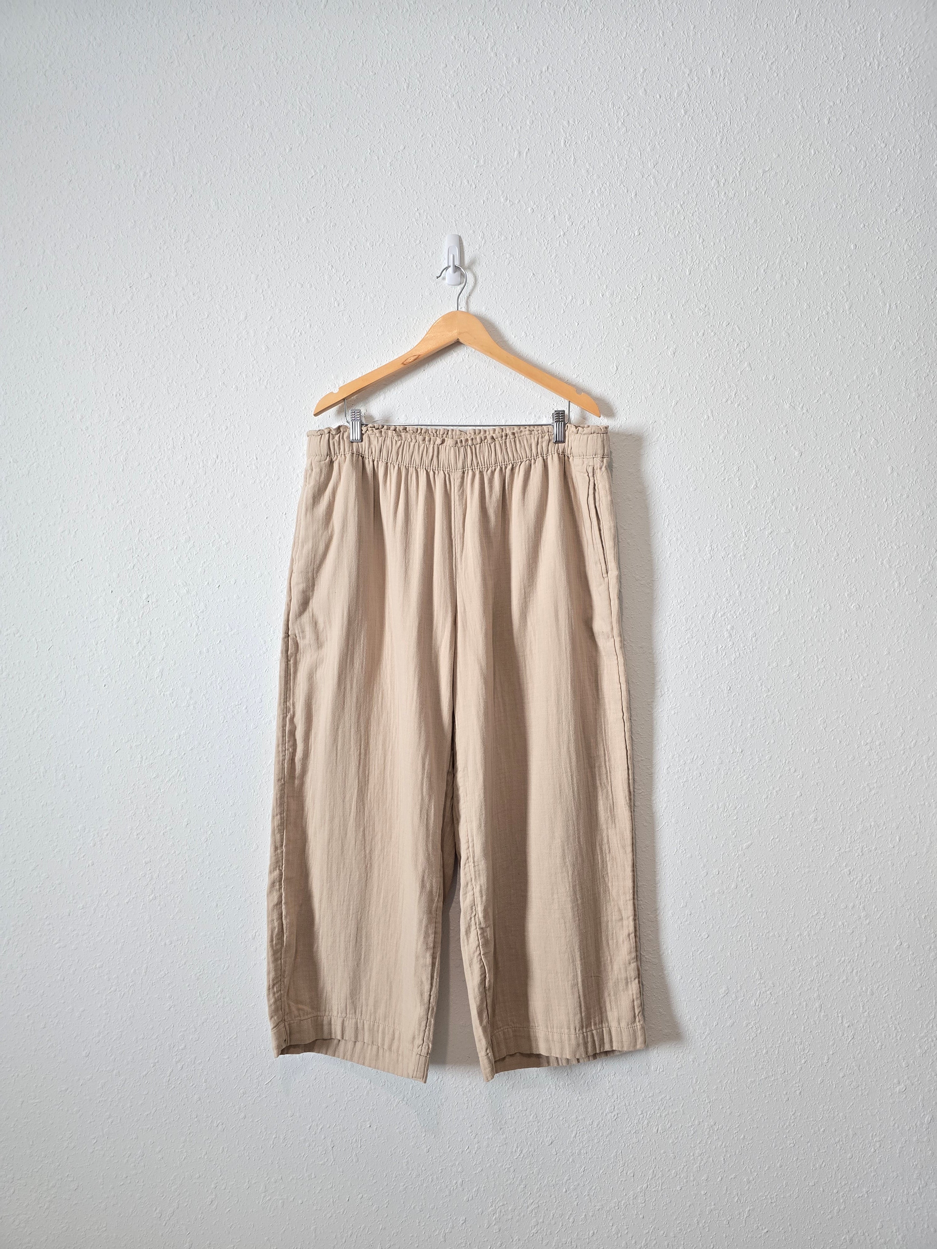 Cotton Gauze Wide Leg Pants (XL)