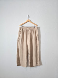 Cotton Gauze Wide Leg Pants (XL)