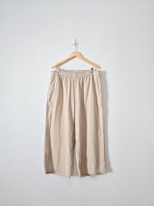 Cotton Gauze Wide Leg Pants (XL)