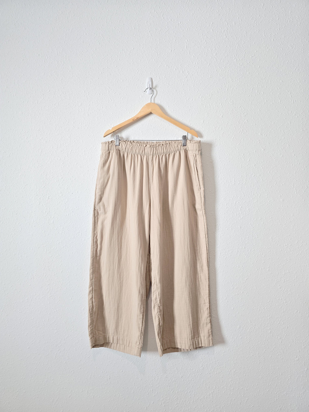 Cotton Gauze Wide Leg Pants (XL)