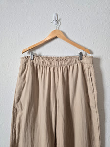 Cotton Gauze Wide Leg Pants (XL)