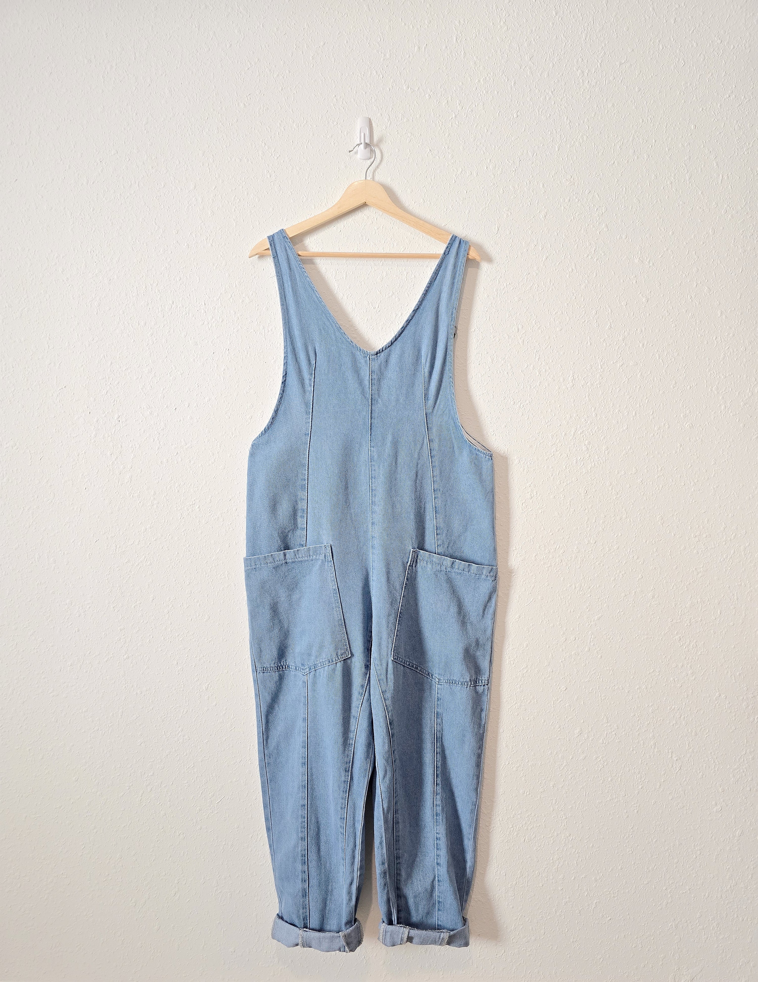 Relaxed Denim Overall Jumpsuit (M)