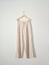 Load image into Gallery viewer, Neutral Linen Wide Leg Pants (L)
