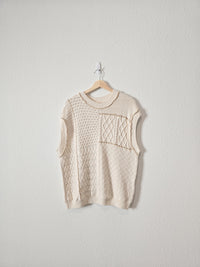 In Loom Cable Knit Sweater Top (S)