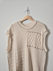 In Loom Cable Knit Sweater Top (S)