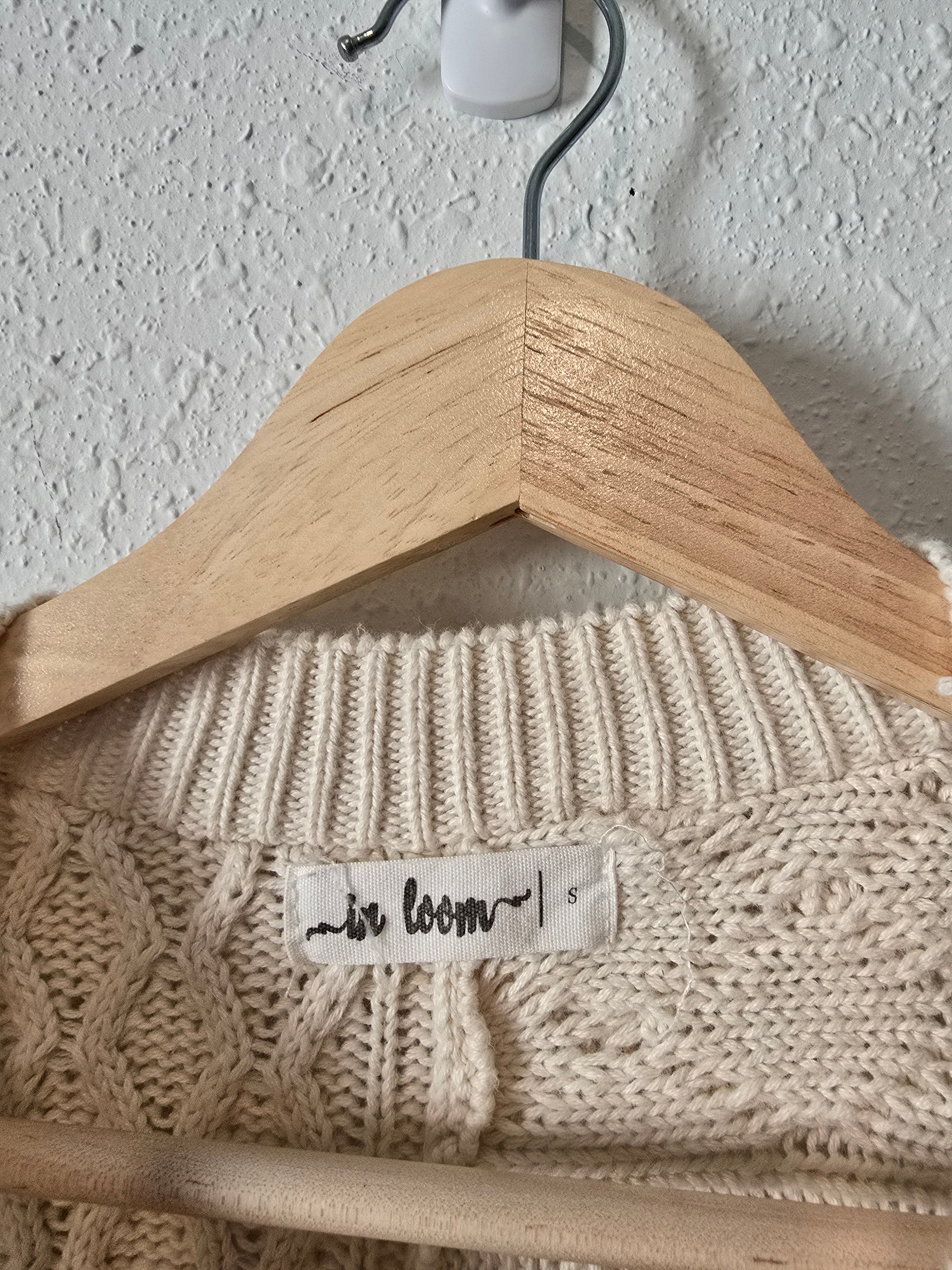 In Loom Cable Knit Sweater Top (S)