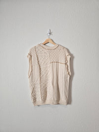 In Loom Cable Knit Sweater Top (S)