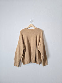 Camel Cozy Knit Sweater (XL)