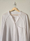 Aerie White Gauze Button Up (L)