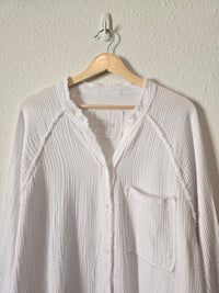 Aerie White Gauze Button Up (L)