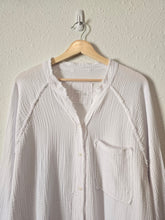 Load image into Gallery viewer, Aerie White Gauze Button Up (L)
