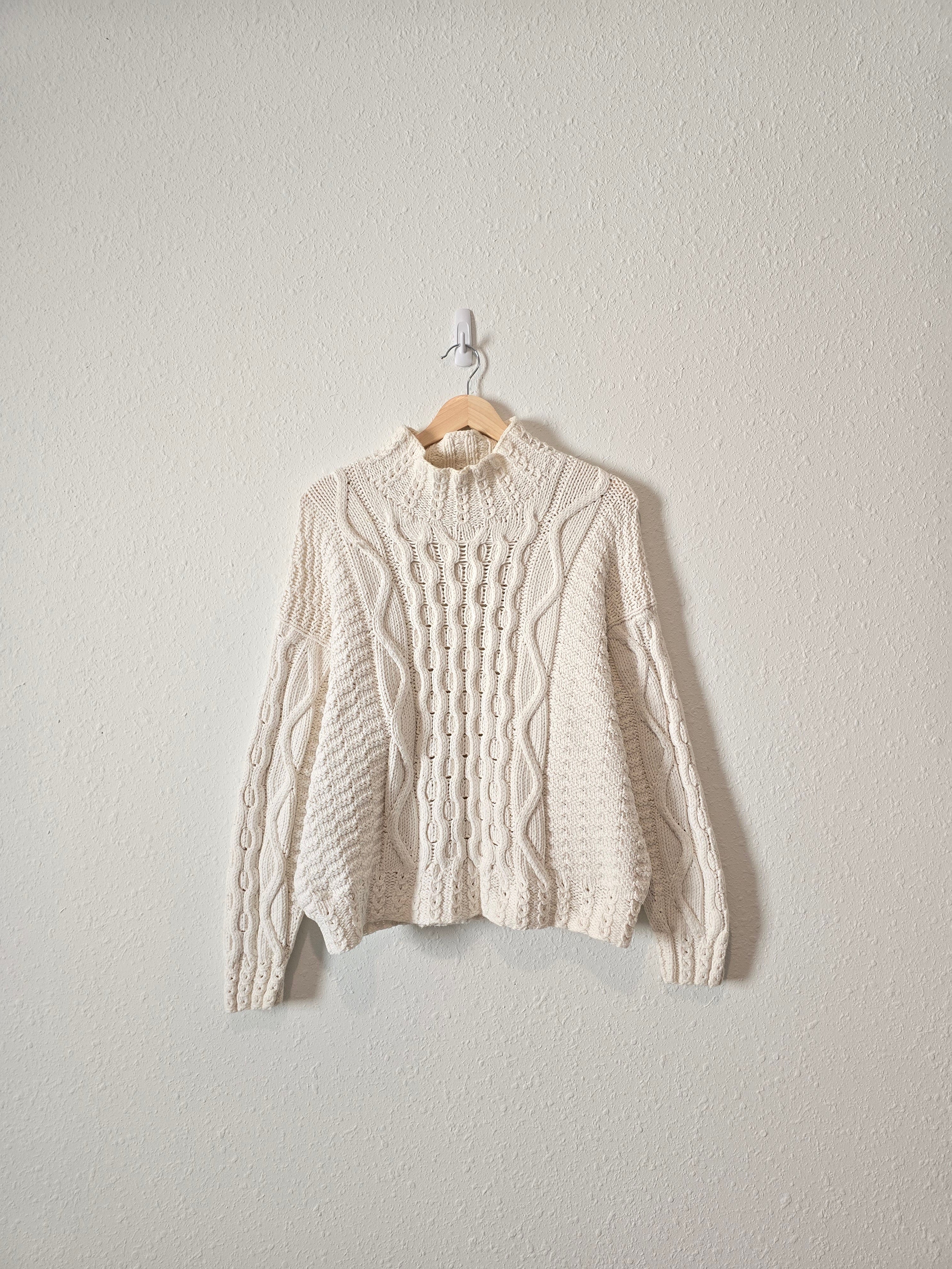 Vintage Chunky Mockneck Sweater (S/M)