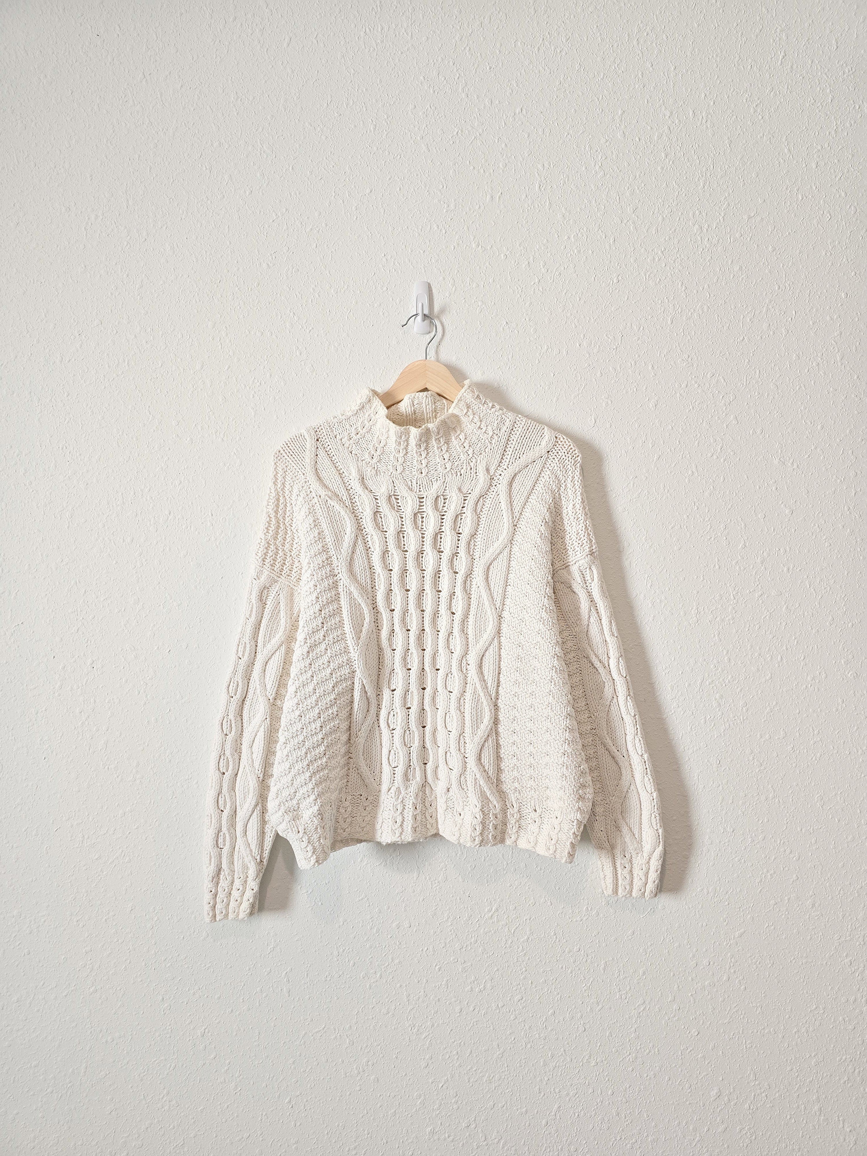 Vintage Chunky Mockneck Sweater (S/M)