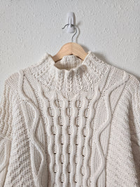 Vintage Chunky Mockneck Sweater (S/M)