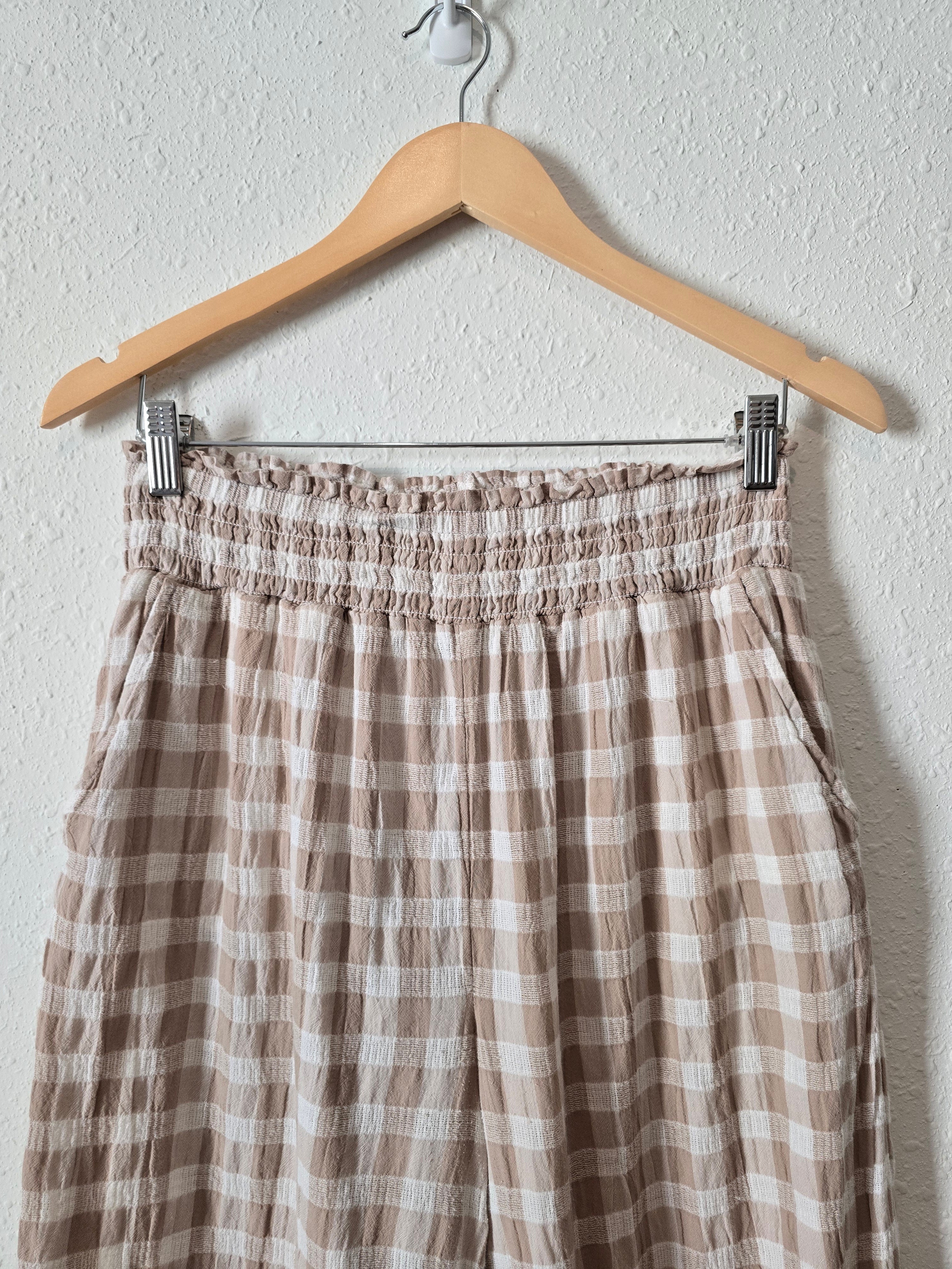 Aerie Gingham Relaxed Pants (M)