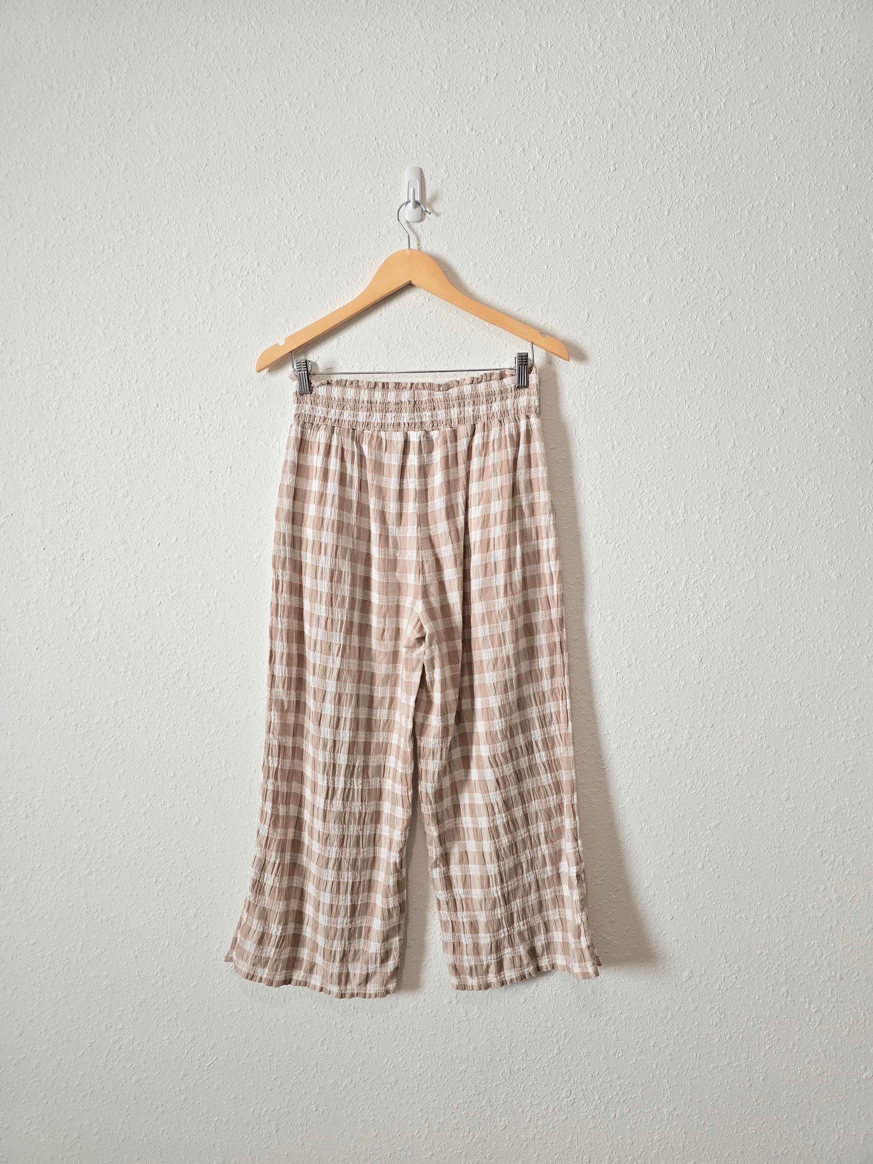 Aerie Gingham Relaxed Pants (M)