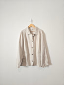 Button Up Linen Jacket (4X)