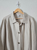 Button Up Linen Jacket (4X)