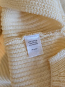 Cream Ribbed Knit Sweater (S)