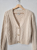 Cable Knit Cropped Sweater (S)