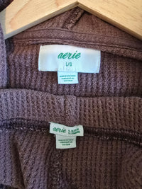 Aerie Brown Waffle Set (L/XL)