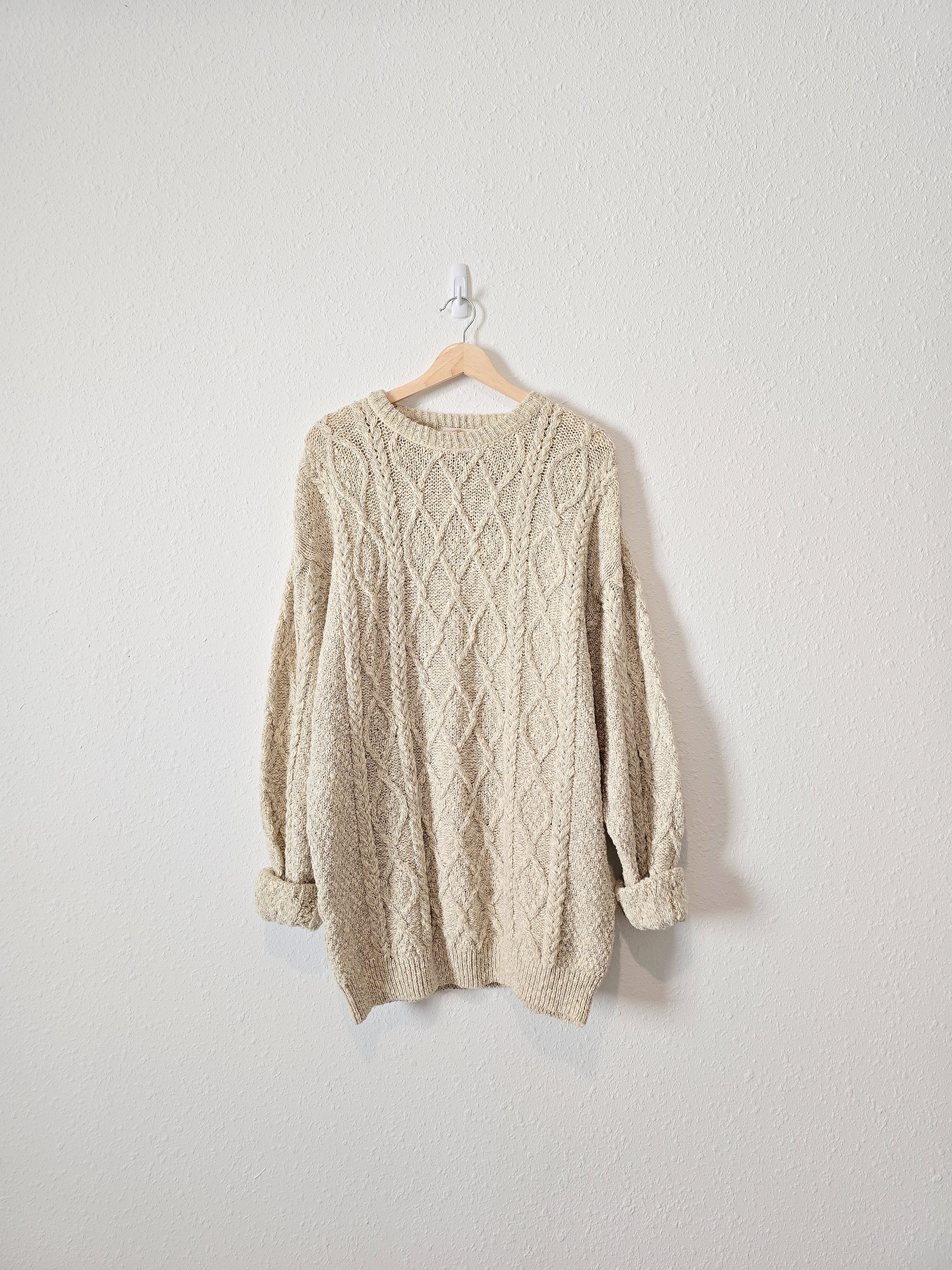 Vintage Cable Knit Sweater (XL)