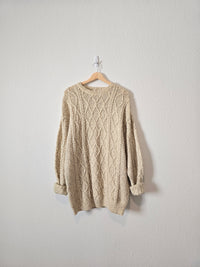 Vintage Cable Knit Sweater (XL)