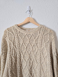 Vintage Cable Knit Sweater (XL)