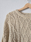 Vintage Cable Knit Sweater (XL)