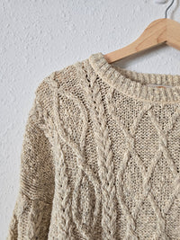 Vintage Cable Knit Sweater (XL)